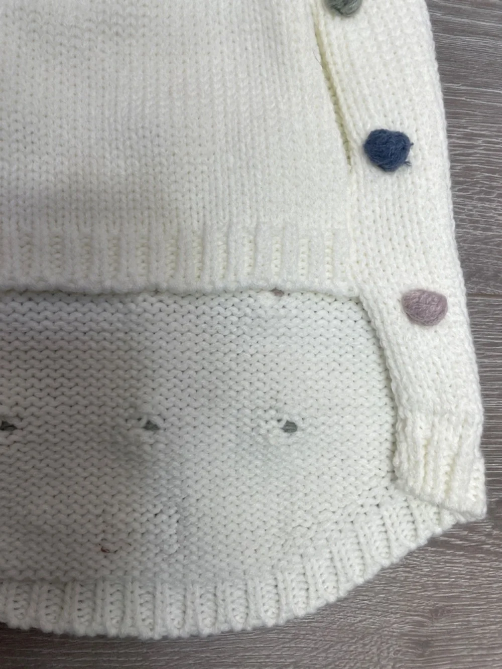 NWT Koolaburra By Ugg Lorena Pet Sweater for Dogs Multicolored Pom Poms Small